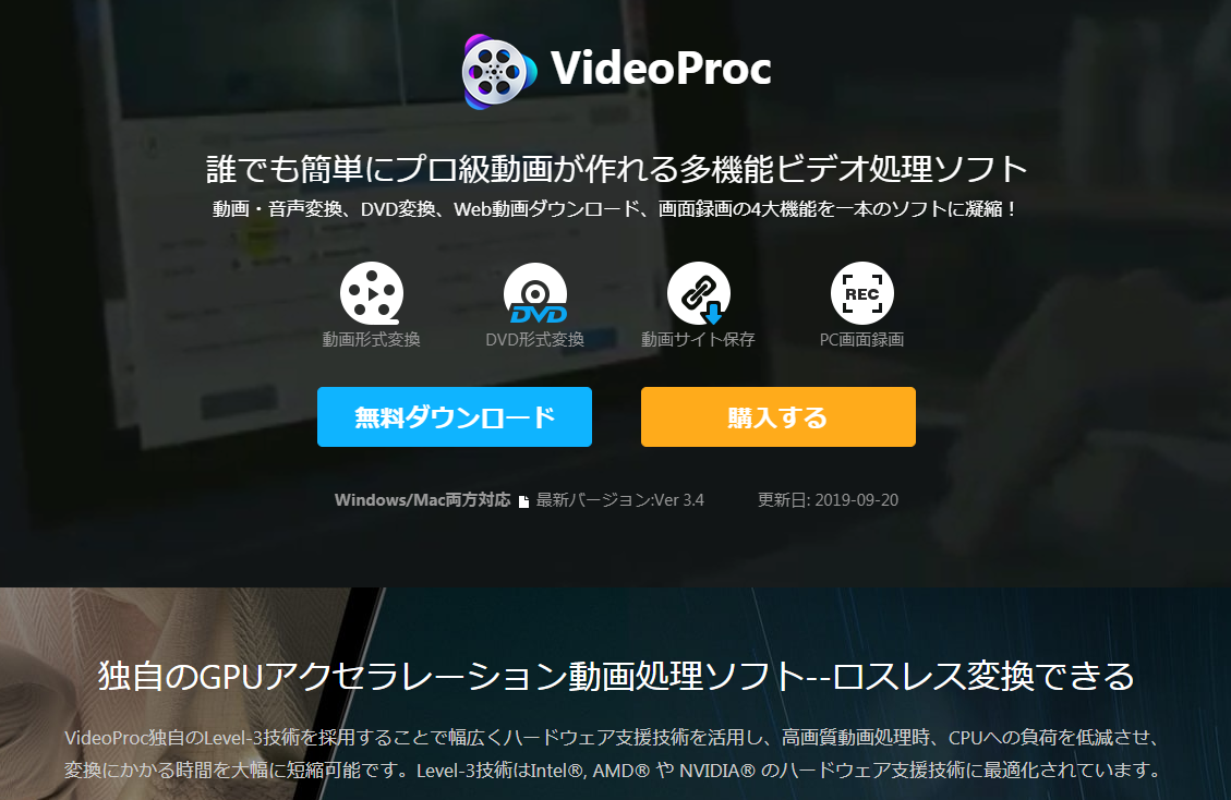 Vobをmp4へ変換 Videoproc 地方プロダクションの映像制作